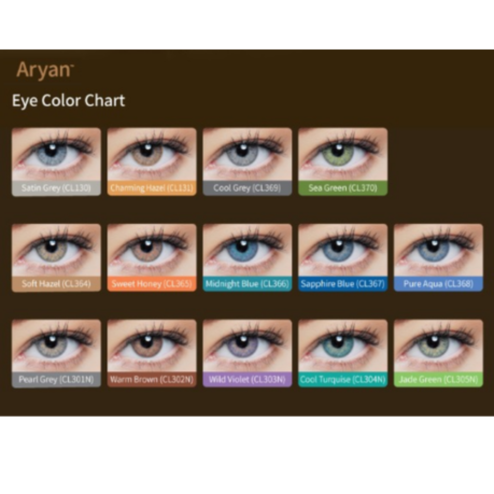 Aryan Monthly Color Contact Lenses 2 Lens Box India