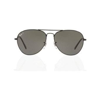 Ray-Ban Black Frame Green Polar Aviator Metal Full Rim Men Sunglasses